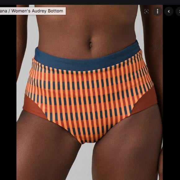 Prana Other - PrAna Millan Swim Bottom Liqueur Block Party Orange Striped XL NWT